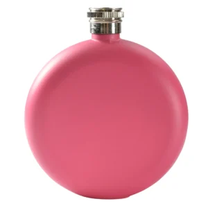 Pink Round Hip Flask