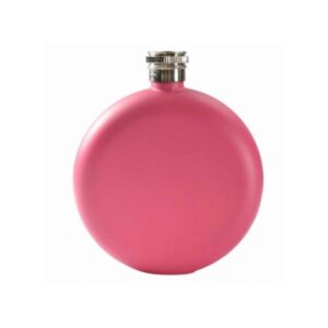 Round Pink Matte Hip Flask